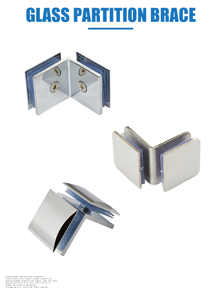 Buy Wholesale China High Quality Glass Partition Brace 90 Degree Double