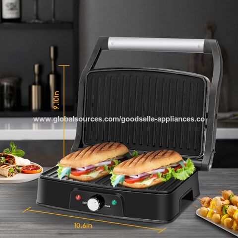 Sandwich Maker Toaster Panini Press Breakfast Grilled Machine Non-Stick 2  Slices