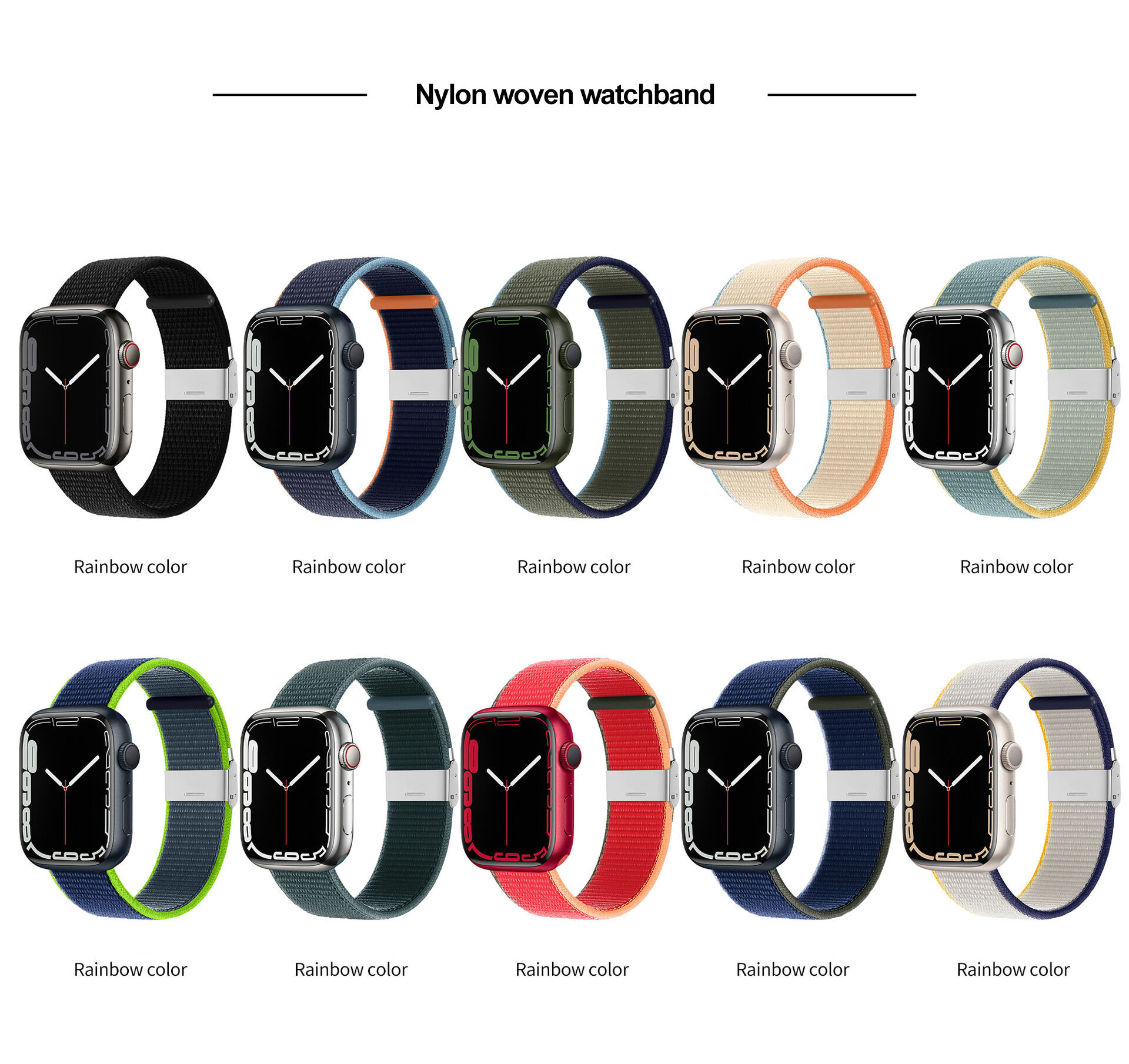 Buy Wholesale China Fashion Braided Nylon Fabric Watch Band Adjustable