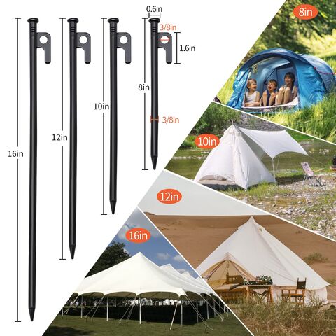 8 pcs Fishing Tent ice Drill Beach Tents Outdoor Hanging Hooks Backpack  Hook Fishing Accessory Winter Fishing Tent Accessories Ground Tent Stakes