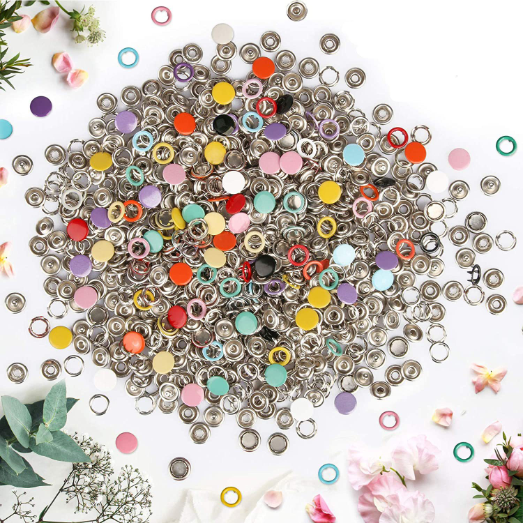 20 Sets Pearl Snap Fasteners Kit - 10 Colors 9mm Prong Ring Snaps For DIY Clothing, Western Shirts & Crafts - View #8