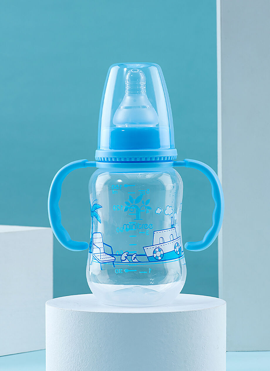 MiniTree 60ml Blue Baby Feeding Bottle with Soft Silicone Nipple BPA Free Anti Colic main image 1