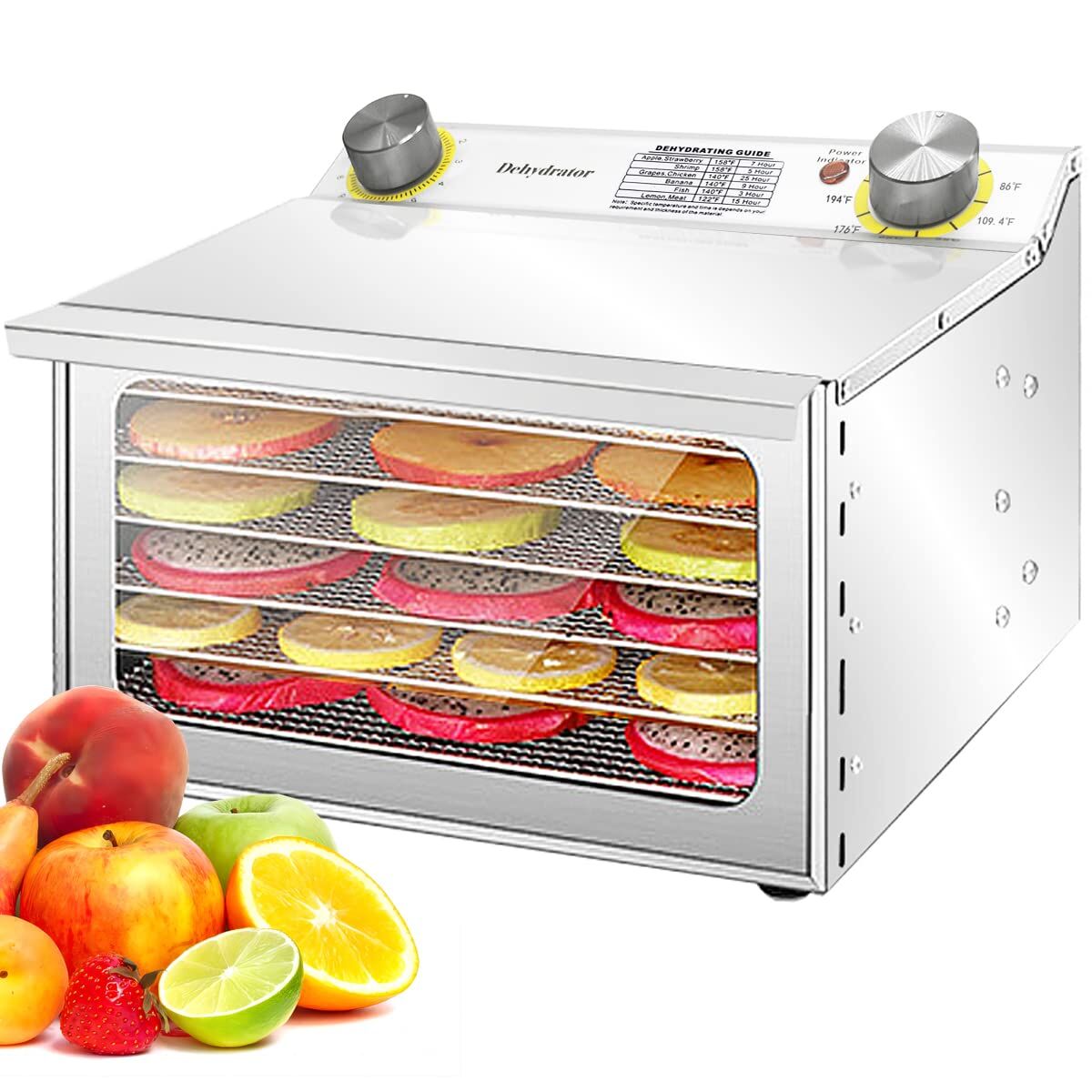5 Layers Portable Food Dehydrator Machine for Fruit Jerky Vegetables Meats  Vegetable Dryer with Temperature Control 