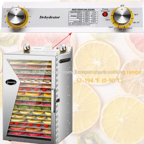 Food Dehydrator Fruit Vegetable Meat Drying Machine Snack Dryer 8 Trays  Stainles
