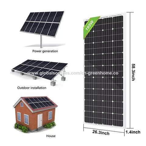 ECO-WORTHY 100W 200W 400W 1000W Watt Monocrystalline Solar Panel PV 12V  Home RV 