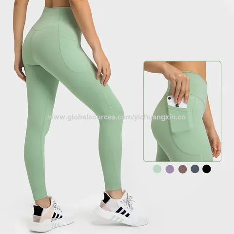 Compre Yoga Alta Cintura Pantalones De Yoga Las Mujeres Multi Color Fitness  Gym Deportes Medias Leggings Con Bolsillos Para y Medias De Mujer de China  por 7.69 USD