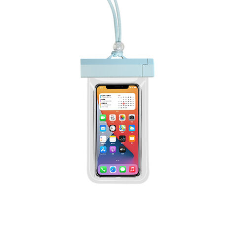 Pochette étanche pour téléphone portable, étui sec avec lanière de cou,  support universel transparent sous l