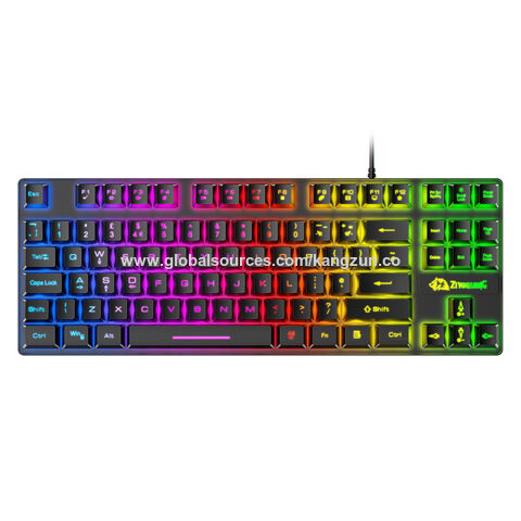 Gaming Keyboard and Mouse Combo 88 Keys Rainbow Backlit Mechanical Feel for  PC