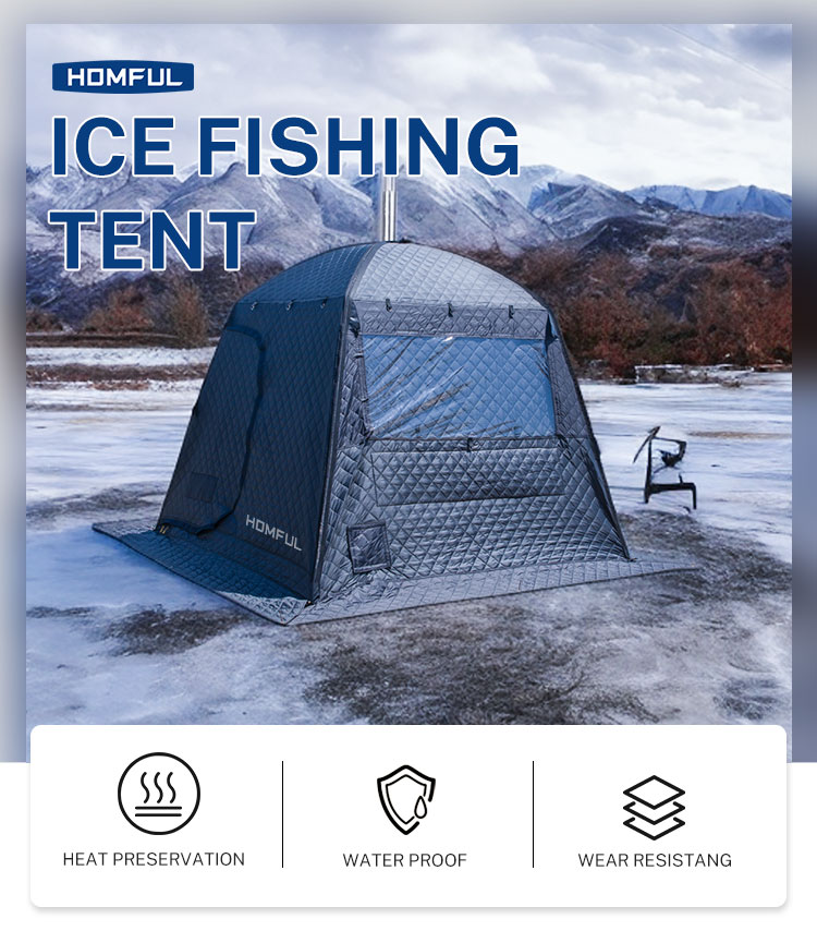 Homful Portable 3 Person Ice Fishing Tent Ice Camping Tent