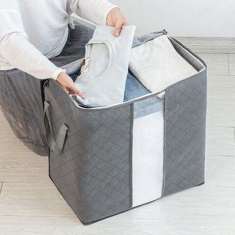 Saco de Armazenamento de Roupas de Grande Capacidade com Zíper Resistente e Janela Transparente
