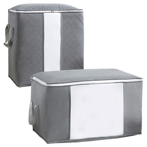 Saco de Armazenamento de Roupas de Grande Capacidade com Zíper Resistente e Janela Transparente