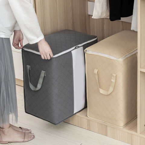 Saco de Armazenamento de Roupas de Grande Capacidade com Zíper Resistente e Janela Transparente