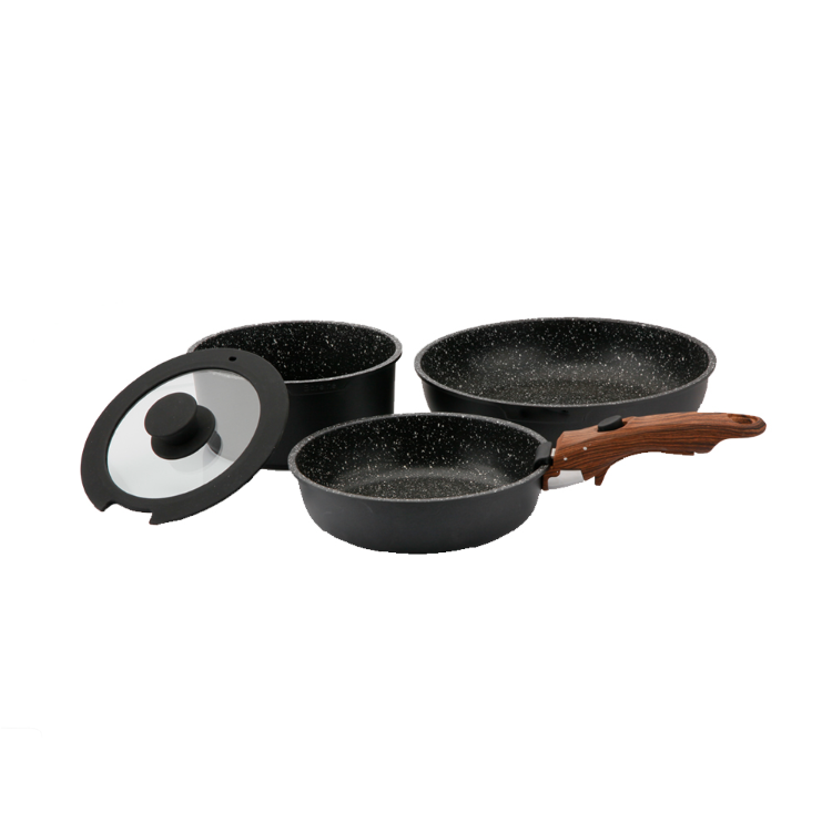 Buy Wholesale China Pressed Aluminum Ceramic Coating Removable Handle  Cookware Set Nonstick Pots And Pans Set & Pots And Pans Set at USD 18.04