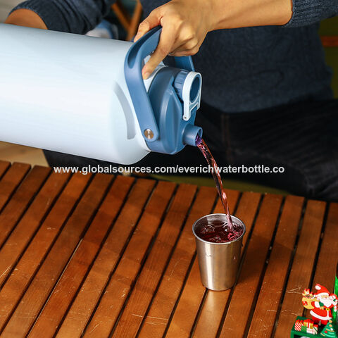 Vente en gros de growler à bière isotherme en acier inoxydable 18/8 sans BPA avec différents couvercles et options de capacité pour les fêtes et le camping