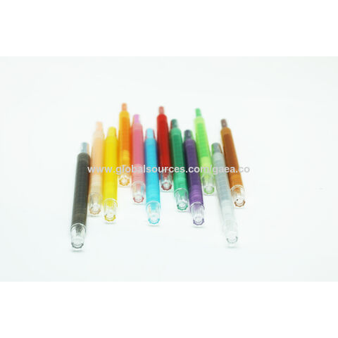 Buy Wholesale China 18 Color Long Twist Non Toxic Crayons In Portable Pvc  Bag For Home And School & Crayon at USD 1.173