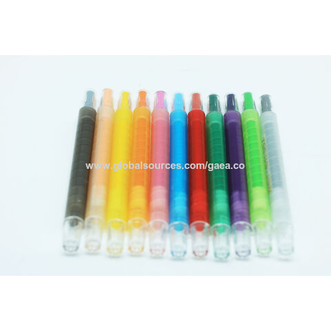 Buy Wholesale China 18 Color Long Twist Non Toxic Crayons In Portable Pvc  Bag For Home And School & Crayon at USD 1.173