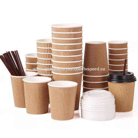 Buy Wholesale China Disposable Coffee Paper Cups Disposable Printed Paper  Double Wall Ripple Coffee Cups & Coffee Cups at USD 0.09