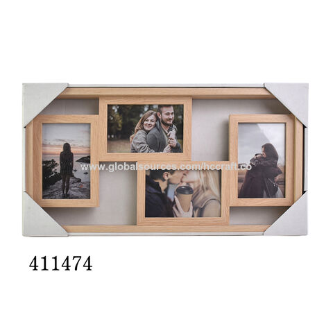 Collage Multiple Picture Frames for 6 Photos in 4 x 6 Inches Wooden, MDF  Wall Mounting Frame (Natural)