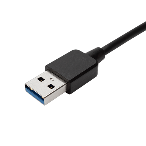 Cable USB CM a USB AM personalizado en ángulo de 90 grados con tornillos de bloqueo dobles