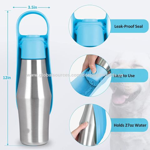 Botella de agua para perros para caminar Dispensador de agua de