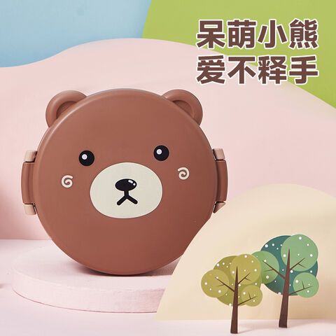 Stackable Bento Box Kids Cute Bear Leakproof Lunch Containers For