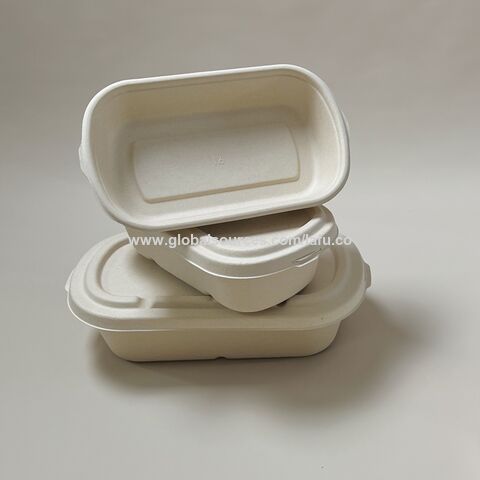 Pulp Tek Rectangle Natural Sugarcane / Bagasse Lid - Fits Catering  Container - 100 count box