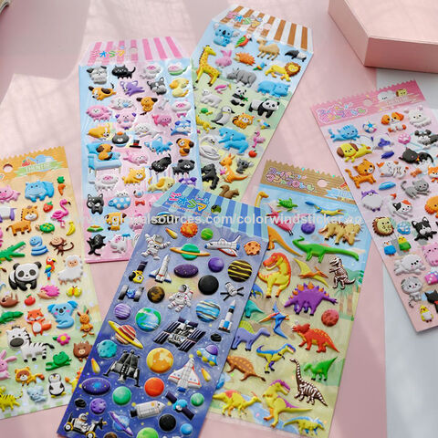 Small 3D Heart Shaped Stickers , PVC PET EVA Puffy Heart Stickers