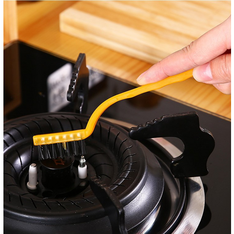 Wholesale 3pcs gas stove cleaning brush cooktop hood cleaning brush home  kitchen dead-end stain removal cleaning kit wire brush