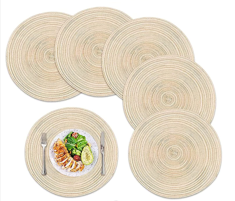 Buy Wholesale China Kitchen Dining Round Hand Woven Rattan Canvas