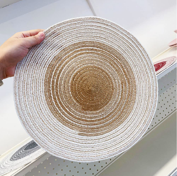 Buy Wholesale China Kitchen Dining Round Hand Woven Rattan Canvas
