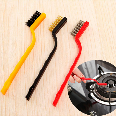 1pc/set Multifunctional Pot Bottom Cleaning Brush, Home Kitchen Stove  Grease Removing Tool, Corner Gap Cleaner, Steel Wire Gas Stove Scrubber