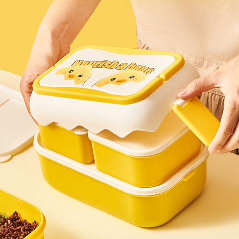 Adult Lunch Box 1100ML Double Layer Lunch Box with Spoon & Fork High C