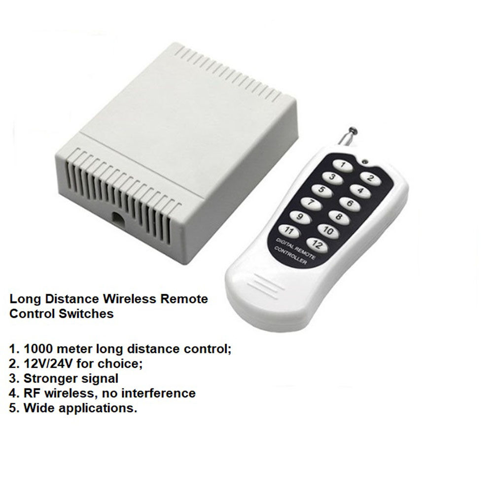 Long Distance DC12V 433MHz RF Wireless Remote Controller - China Controller,  Remote Controller