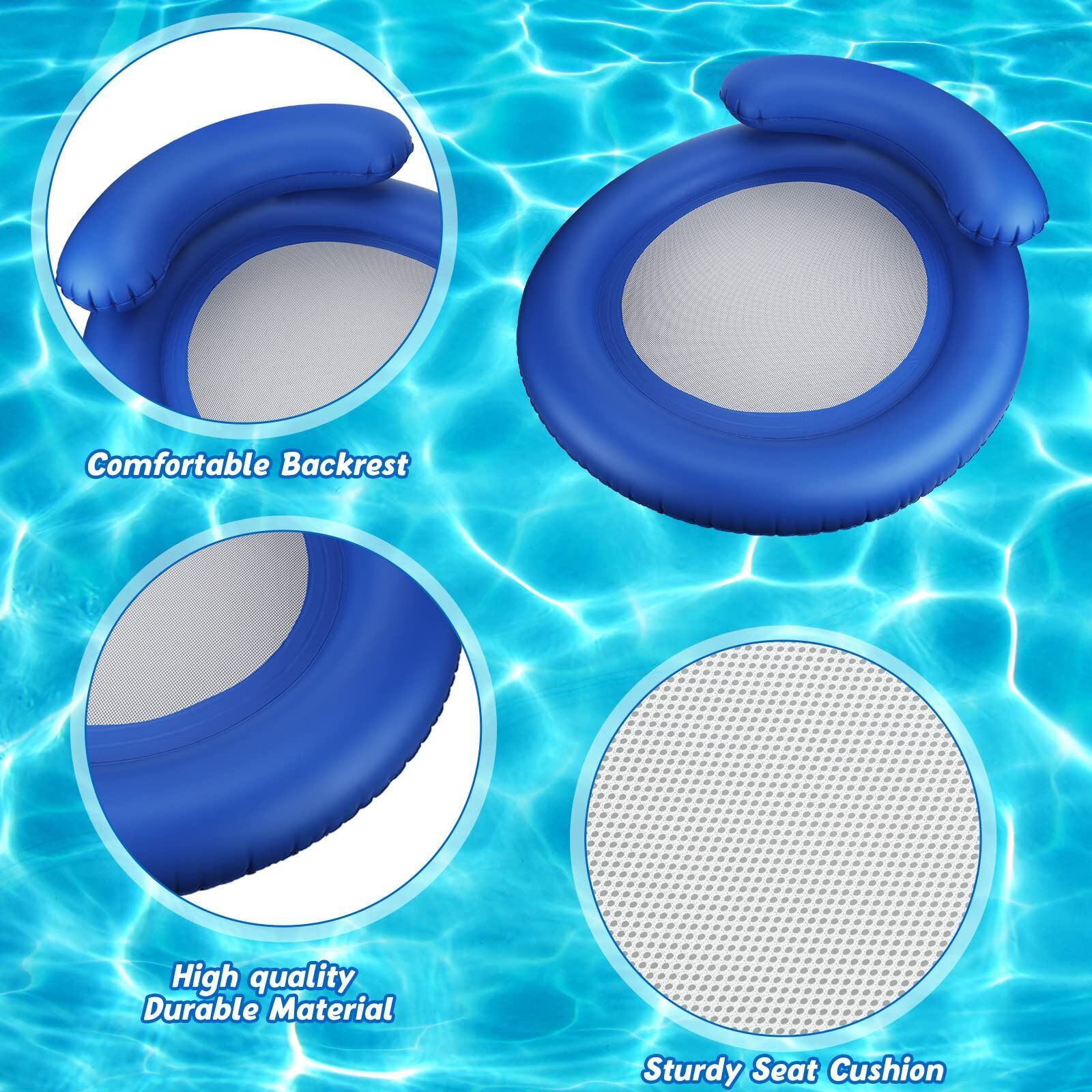 Hot Sale Adults Kids Beach Lake River Summer Mesh Bottom Pool Lounger ...