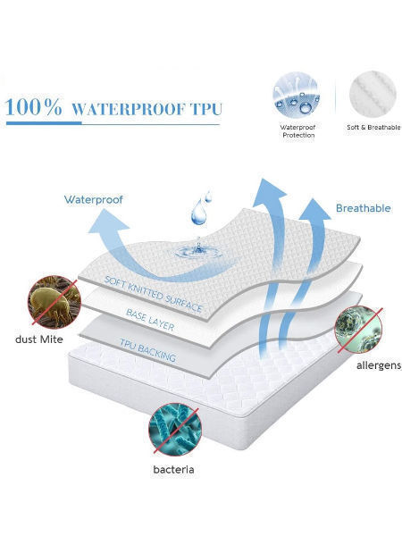 Beedsooth Mattress Protector 90 X 200 Cm Waterproof Bamboo