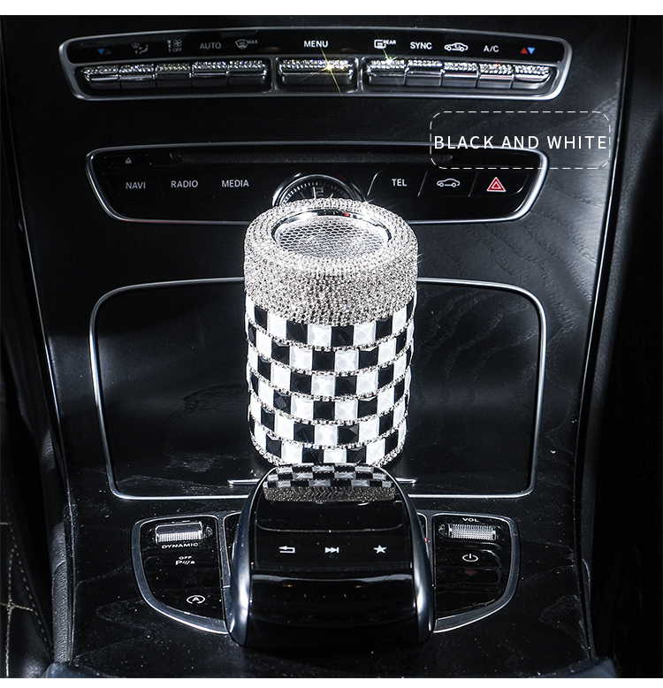 Bling Cigarette Storage Box Cigar Ashtray Container Bling Car Accessories Interior Car Ashtray