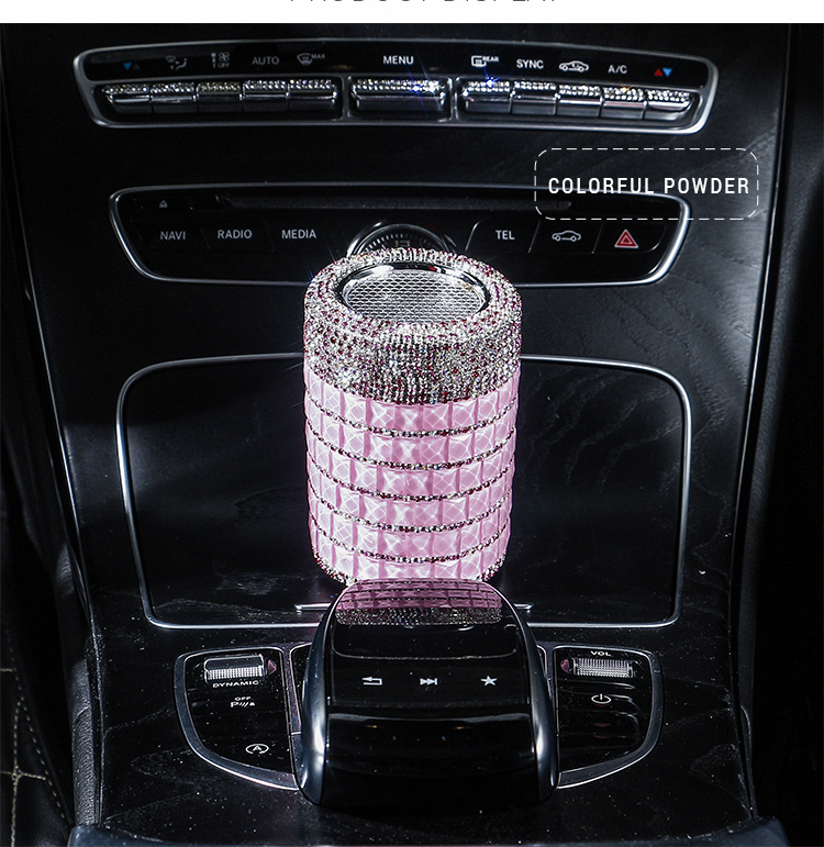 Bling Cigarette Storage Box Cigar Ashtray Container Bling Car Accessories Interior Car Ashtray