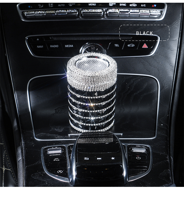 Bling Cigarette Storage Box Cigar Ashtray Container Bling Car Accessories Interior Car Ashtray