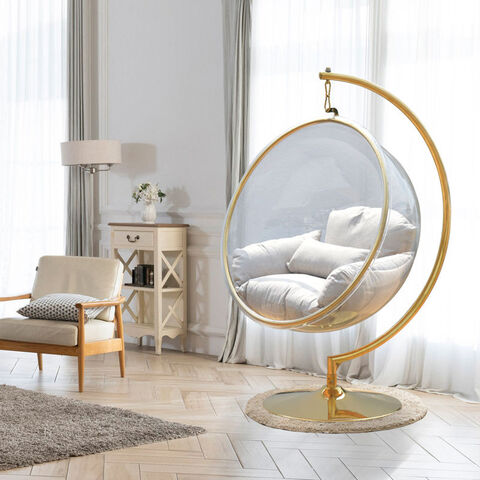 Bulk Buy China Wholesale Transparent Acrylic Kids Adult Egg Hanging Swivel Lounge Chairs Gold Sliver Standing Globe Bubble Chair Swing 126 from Foshan Zuoan Impression Furniture Co. Ltd. Globalsources...