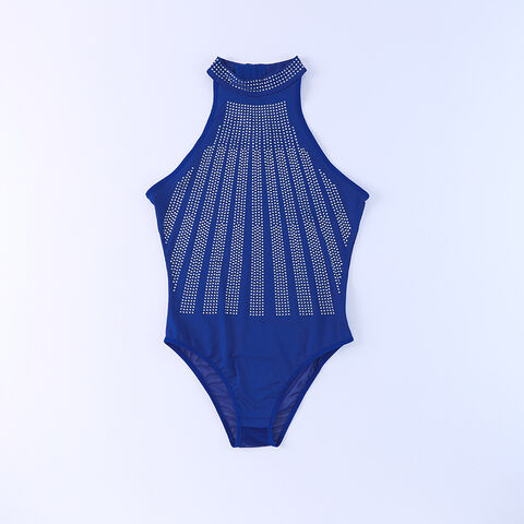 Dear-lover Oem Odm Wholesale Rhinestone Long Sleeves Blue High Neck  Sleeveless Diamante Bodysuit $5.03 - Wholesale China Bodysuits at Factory  Prices from Fujian New Shiying E-Commerce Co. Ltd