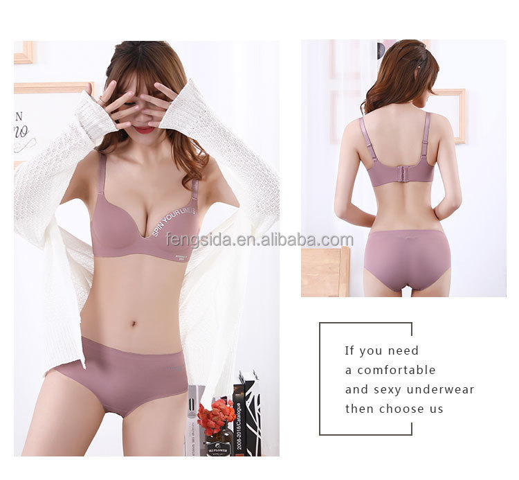 Famous Brand Letter Young Girl Bralette Women Seamless Sexy Gather