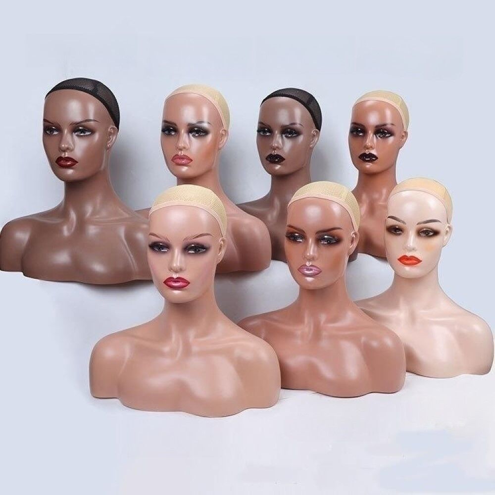 Mannequin PVC Manikin Head Realistic Mannequin Head Bust Wig Head