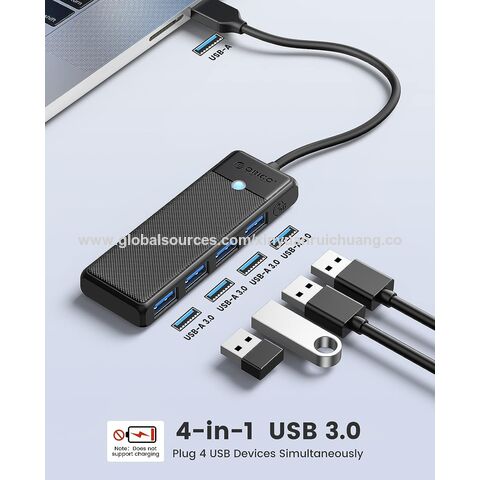 Hub USB 3.0, séparateur USB, hub mini USB 3.0 en aluminium à 3