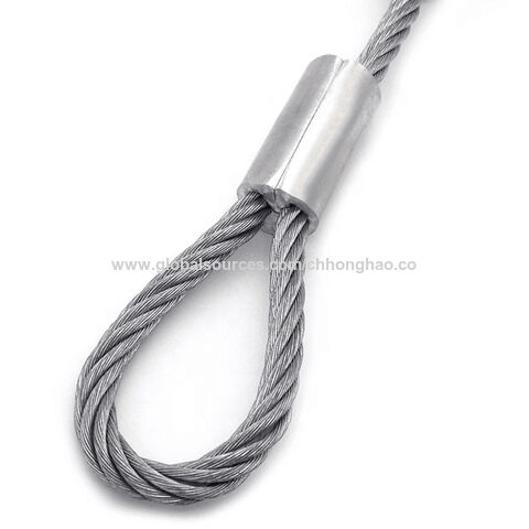 High Tensile Aisi304/316 Stainless Steel Wire Rope Sling With Loops - Buy  China Wholesale Wire Rope Slings $0.75