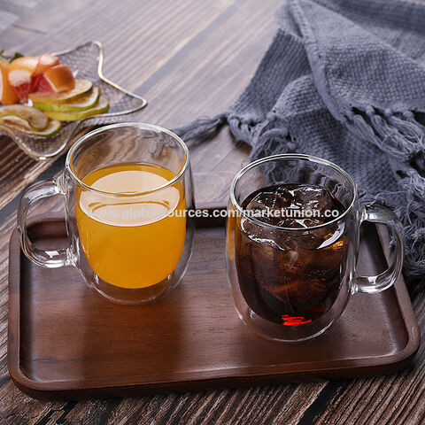 80ML/250ML/350ML/450ML Heat Resistant Double-Wall Insulated Glass Espresso  Mugs Latte Coffee Glasses/Whisky/Coffee Cup/Tea Mug zX