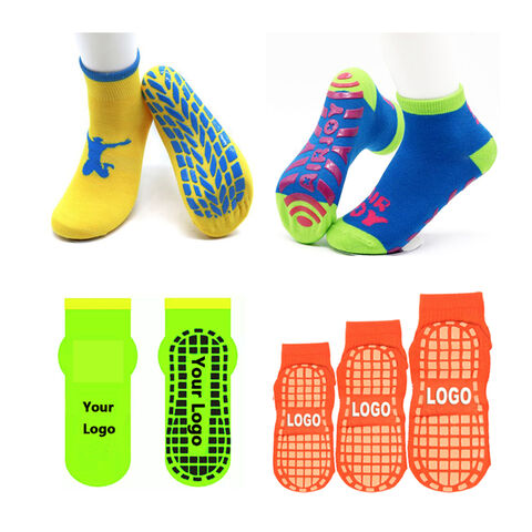 Nouvelle Conception Sport Chaussettes de Trampoline Personnalisées Chaussettes Antidérapantes Chaussettes de Trampoline Antidérapantes