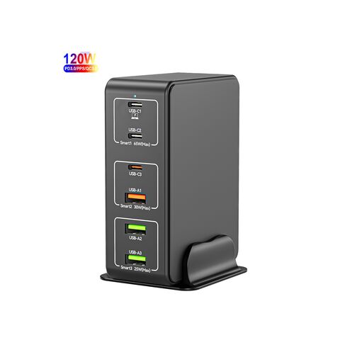 Chargeur De Voiture 120W Avec Port USB-C Charge Rapide QC 3.0 PD