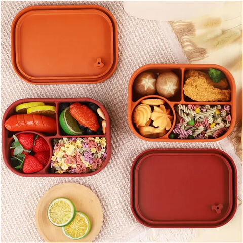 Silicone Kids Food Container, Microwave/freezer Safe, , Leakproof Lunch Box  For Soup