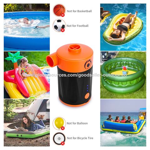 Pompe à air électrique portable, matelas gonflable / pompe à air déflateur  pour piscine, bateau, jouet gonflable ou camping, avec 3 accessoires