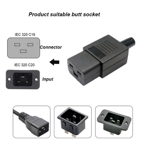 16a 250v Ac Pdu/ups Socket Standard Iec320 C19 C20 Removable